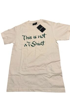 The Hundreds “This Is Not a T-Shirt” Graphic Tee Cream Size Small NWT